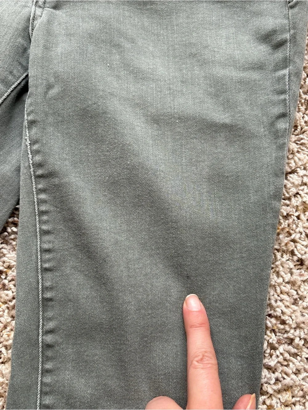 Madewell 9” High Rise Skinny Green Sz 27P